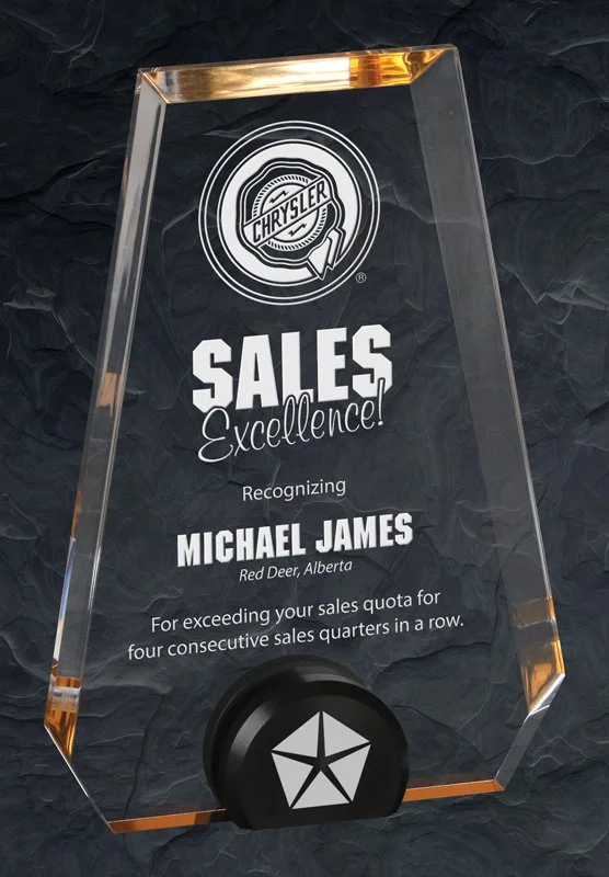 Pinnacle Acrylic Award 3 Sizes, 3 Colors (Includes Engraving)