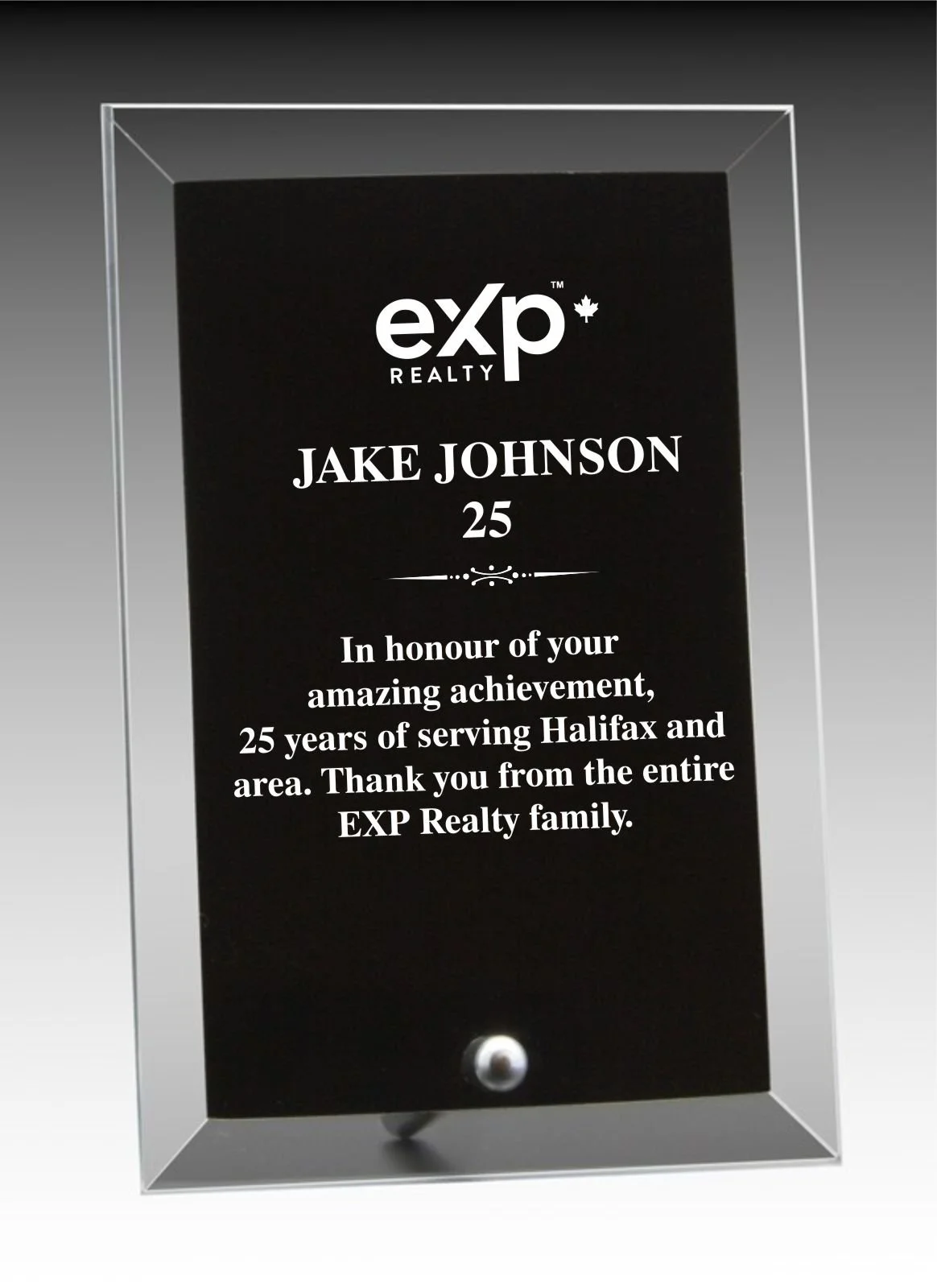 Black Reflection Series Glass Award- 2 Sizes (2 Custom Options)