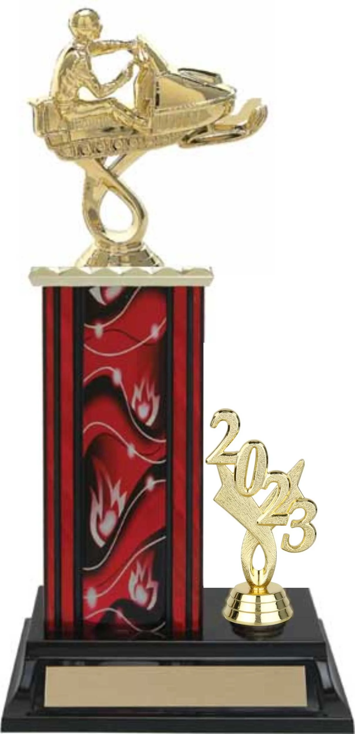 Snowmobile Medium Trophy Assembled- 3 Sizes (Includes Engraving)