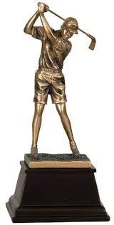 Bronze Female Golf Resin Award 13.25" (Includes Engraving)