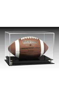 Acrylic Display Football Case, Clear / Black (Includes Engraving)