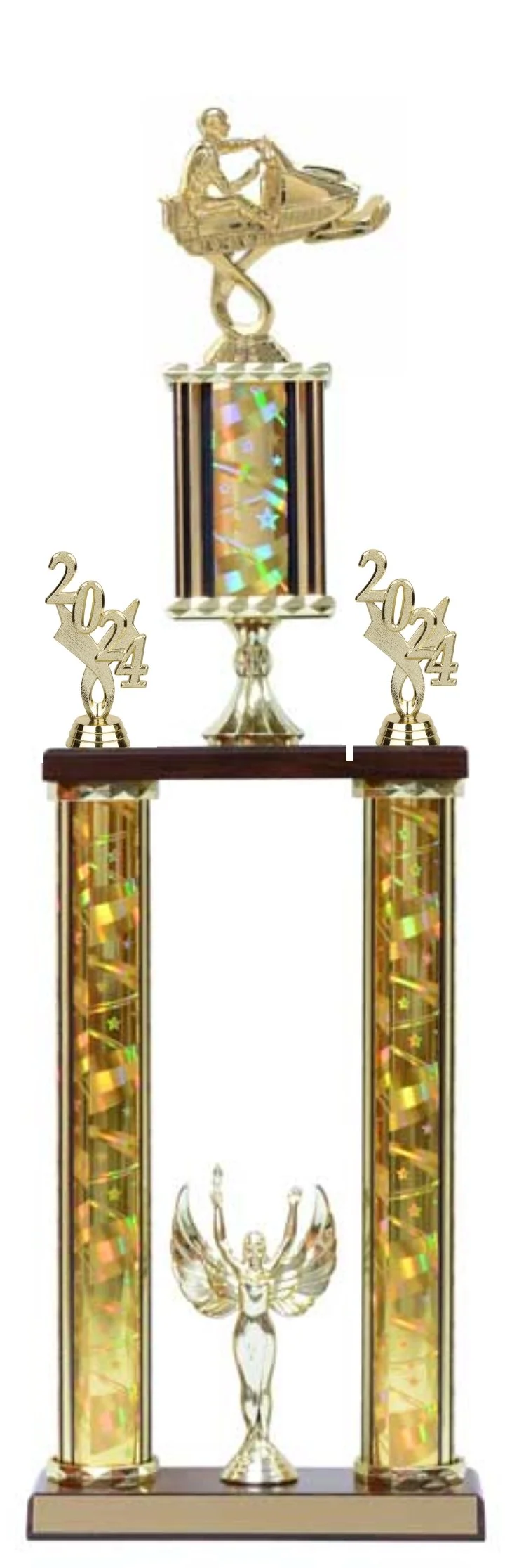 Snowmobile Trophy Assembled- 3 Sizes (Includes Engraving)