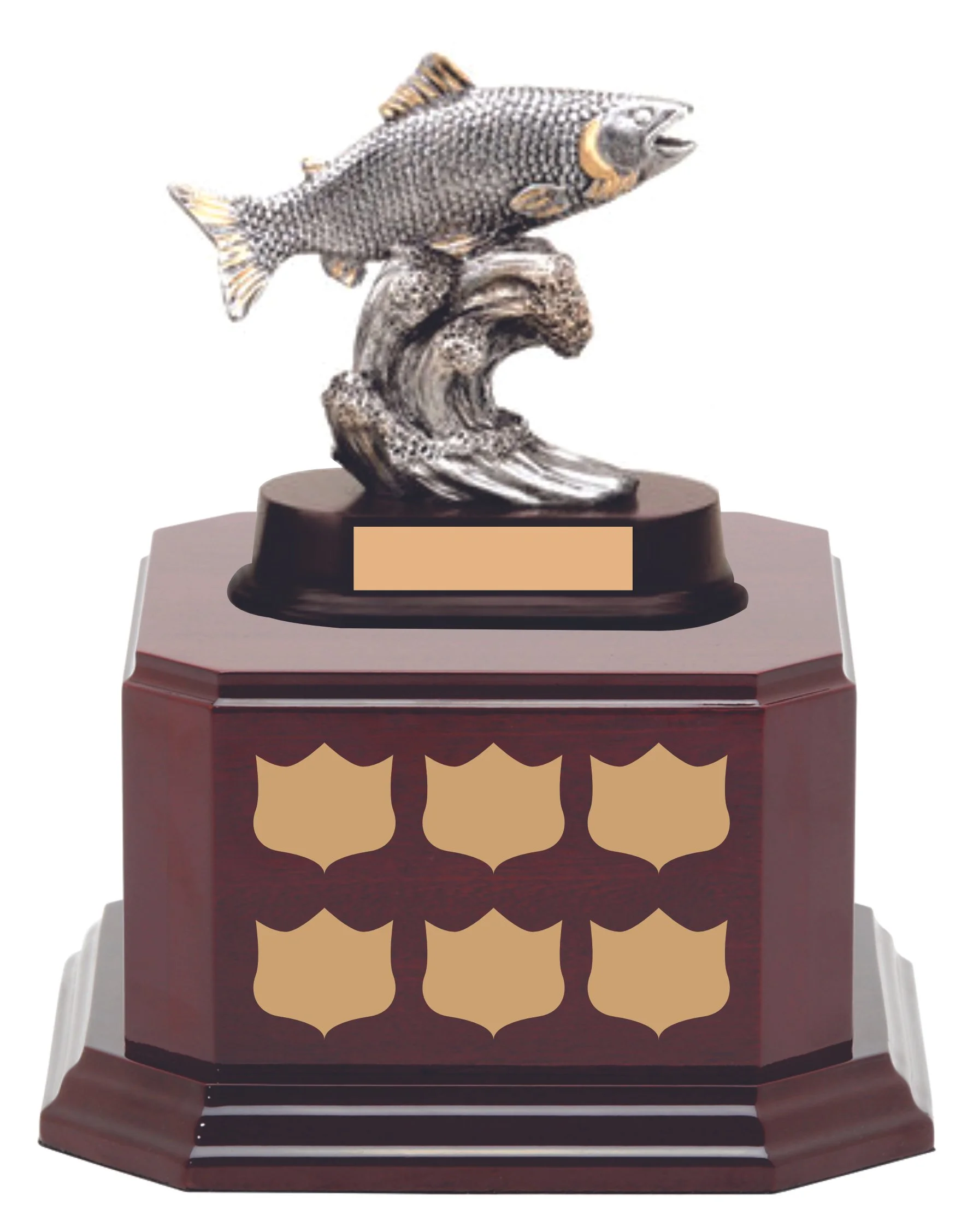 Fishing Annual Trophy with Resin (Includes Engraving)