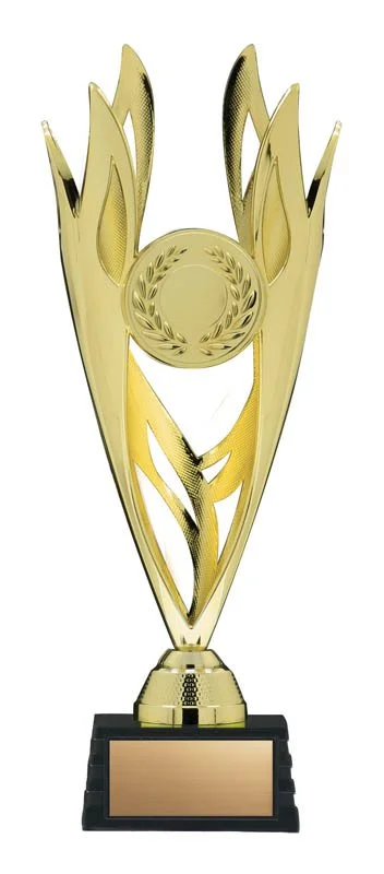 Gold Plastic Flame Cup 12" (Includes Engraving)
