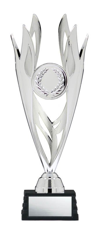 Silver Plastic Flame Cup 12" (Includes Engraving)