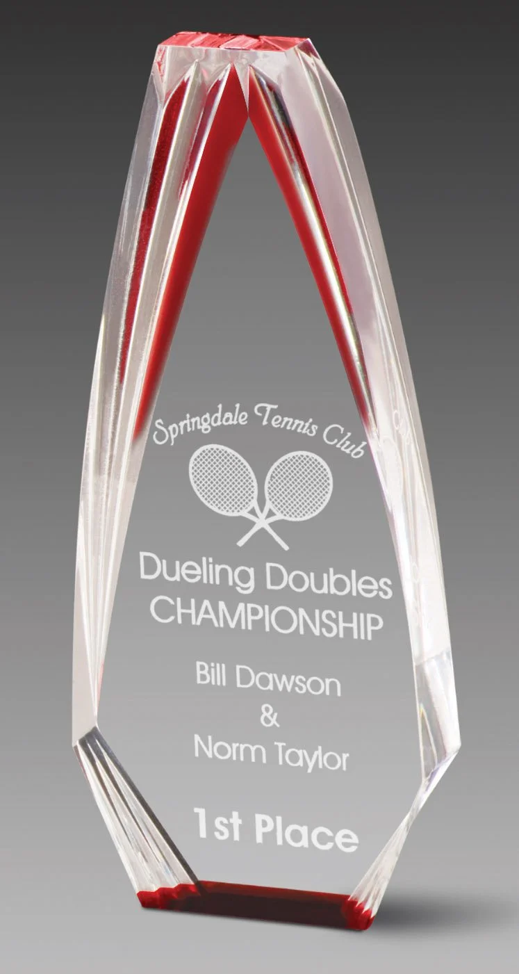 Diamond Obelisk Acrylic Award- 3 Sizes, 3 Colors (2 Custom Options)