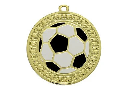 Soccer Iron Sunray Medal 2.125" (Includes Engraving)