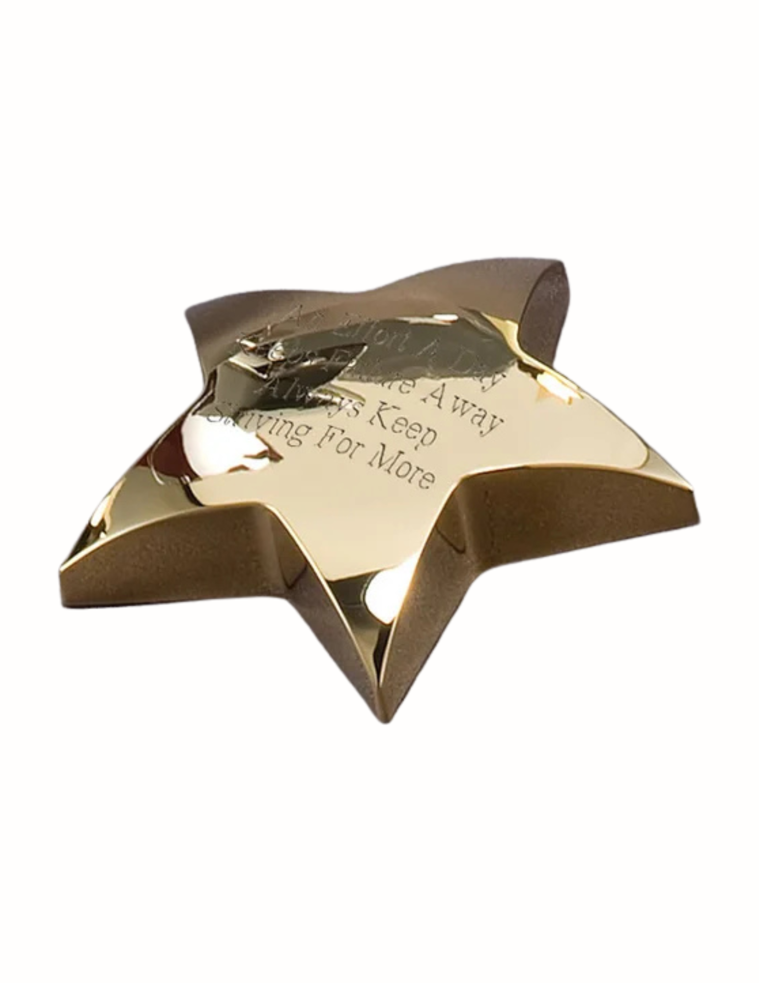 Metal Gold Star Paperweight 4"x5" (Includes Engraving)