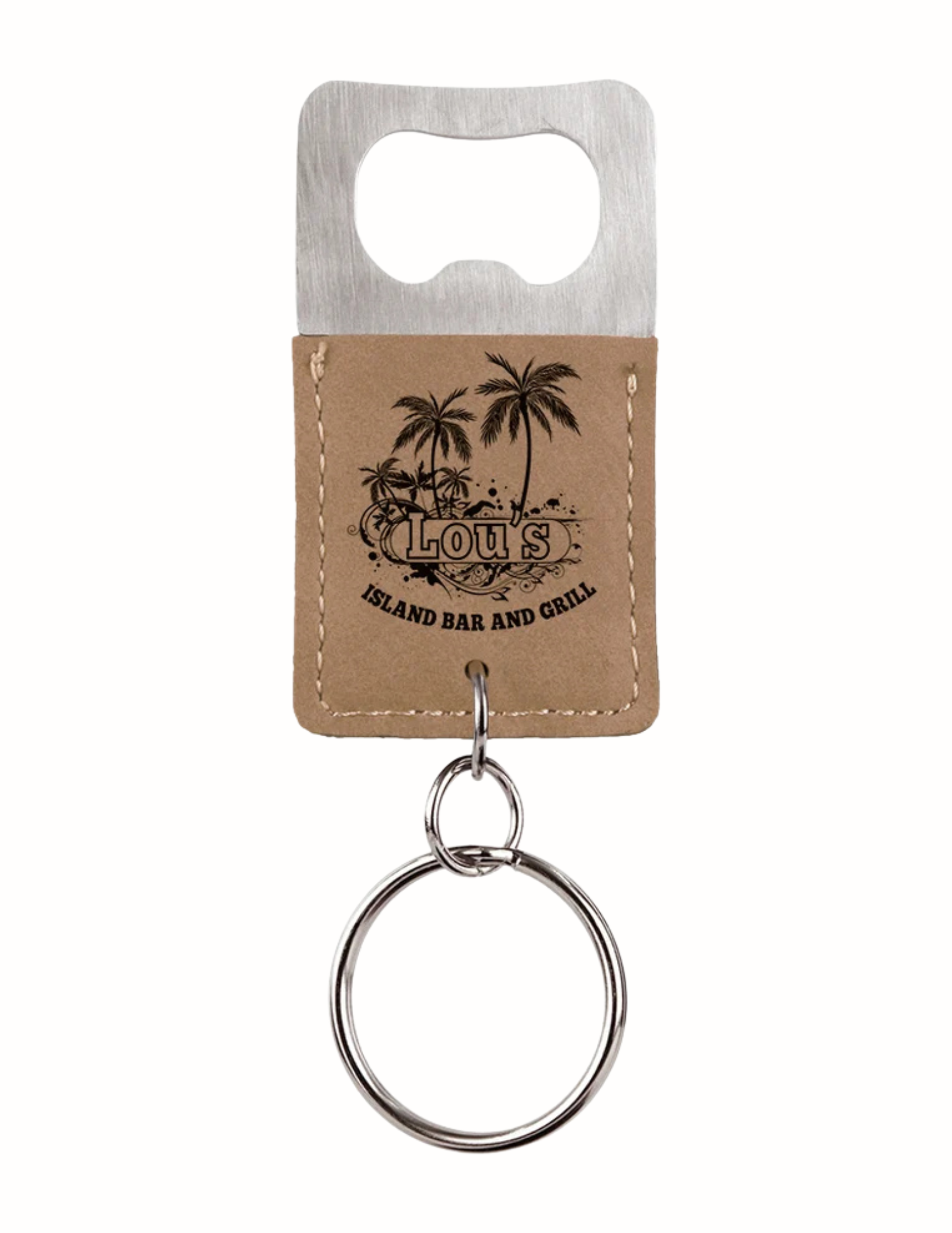 Light Brown Bottle Opener Keychain
