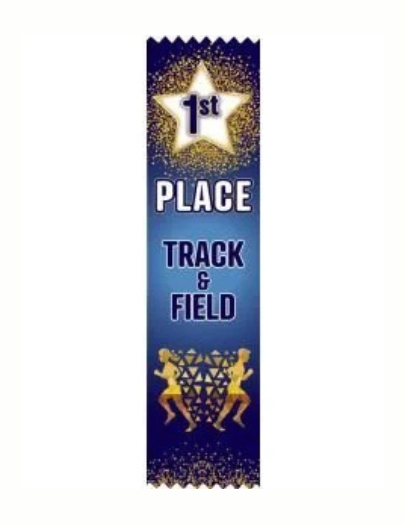 Flat Track & Field Ribbon 1st Place Ribbon
