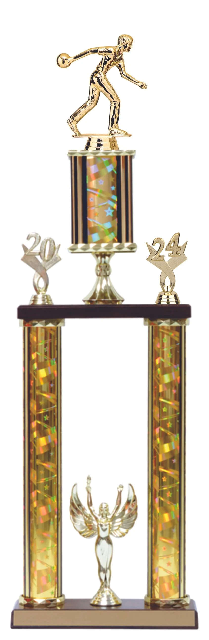 2 Post Set LARGE Assembled Trophy Choose your color!- 3 Sizes (Includes Engraving)
