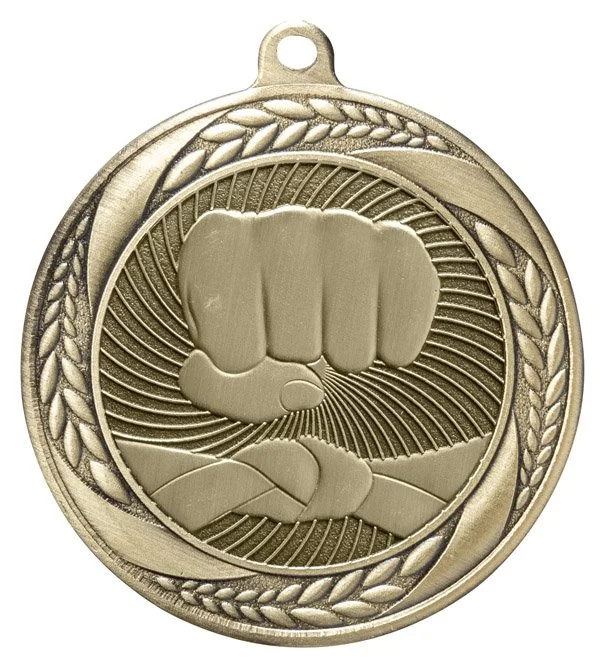 Laurel Wreath Karate Medal 2.25" (Includes Ribbon)