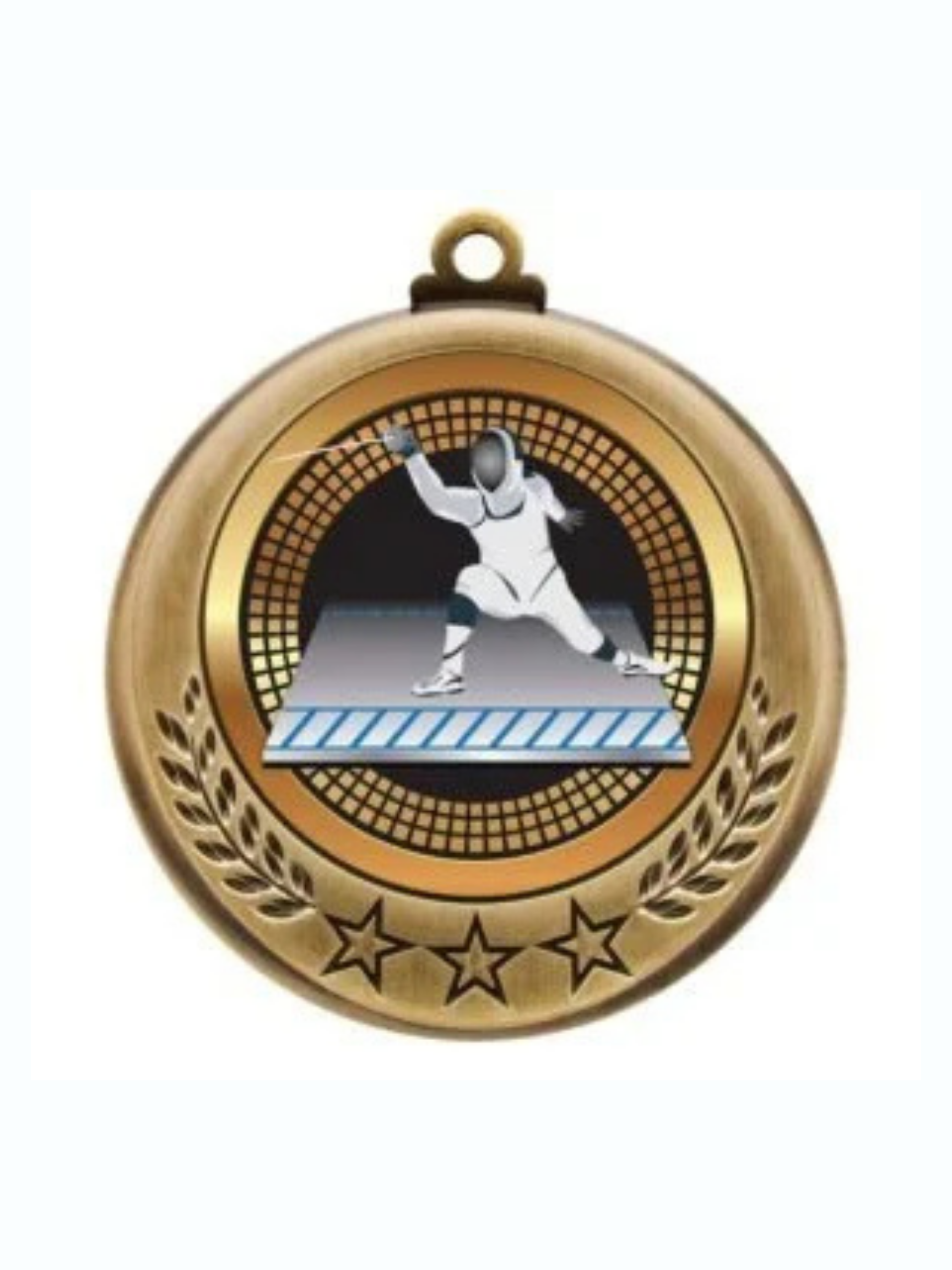 Spectrum Series Fencing Medal- 2 sizes (Includes Ribbon)
