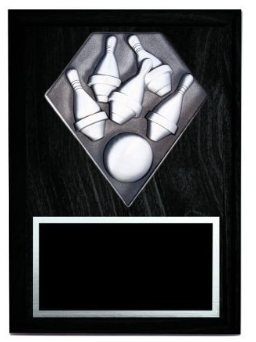 Diamond Series 5 Pin Bowling Plaque- 2 Sizes (Includes Engraving)