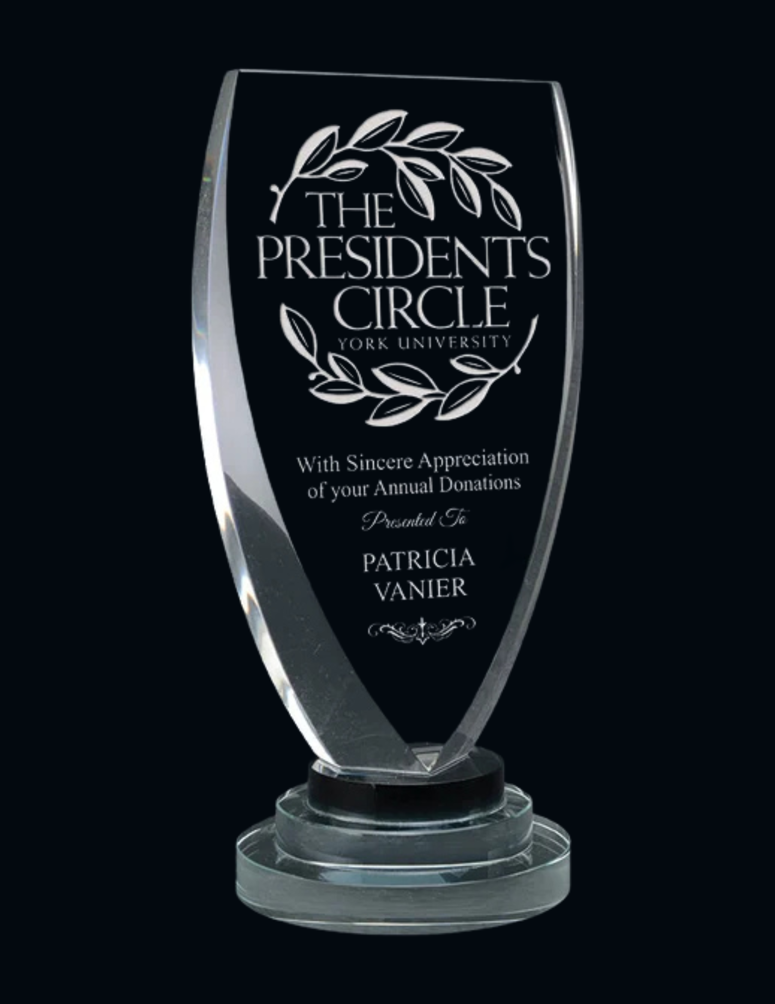 Vanity Crystal Award- 3 Sizes (Includes Engraving)