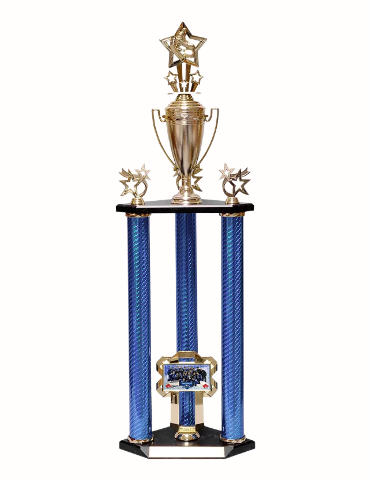 3 Post Set Cup Trophy Assembled- 3 Sizes (Include Engraving)