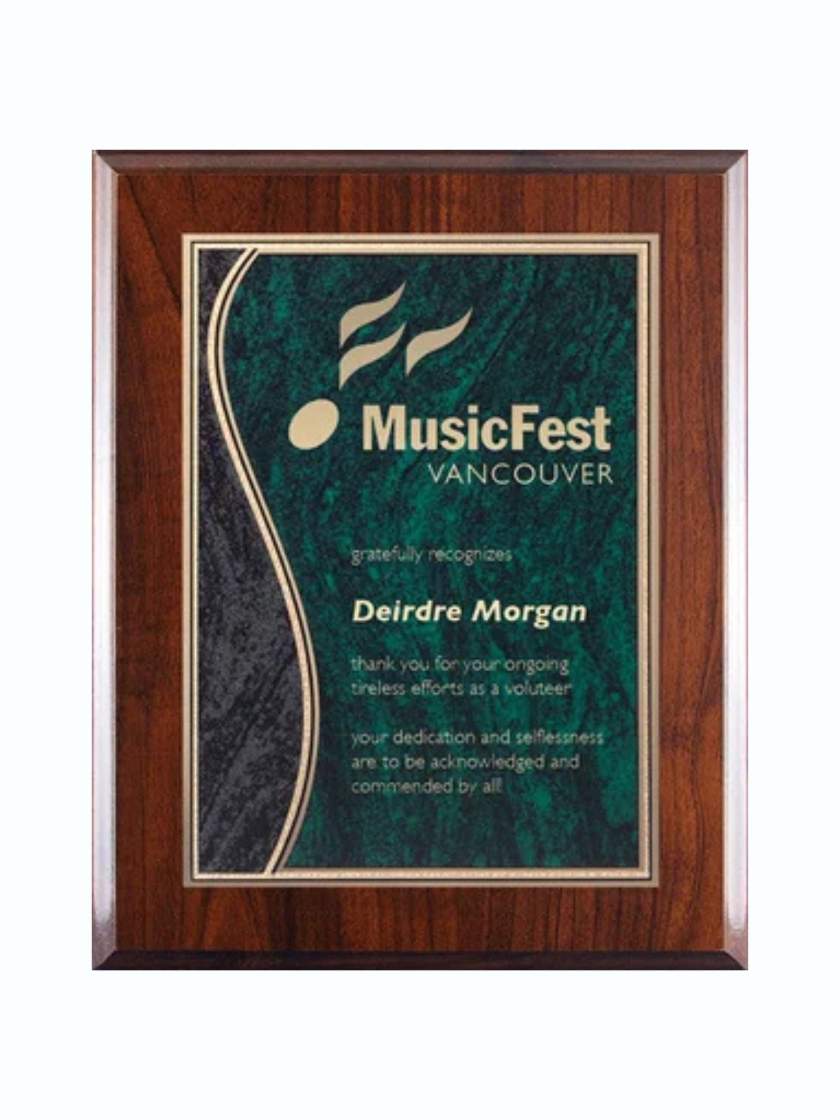 Green Wave Plaque- 2 Sizes (2 Custom Options)