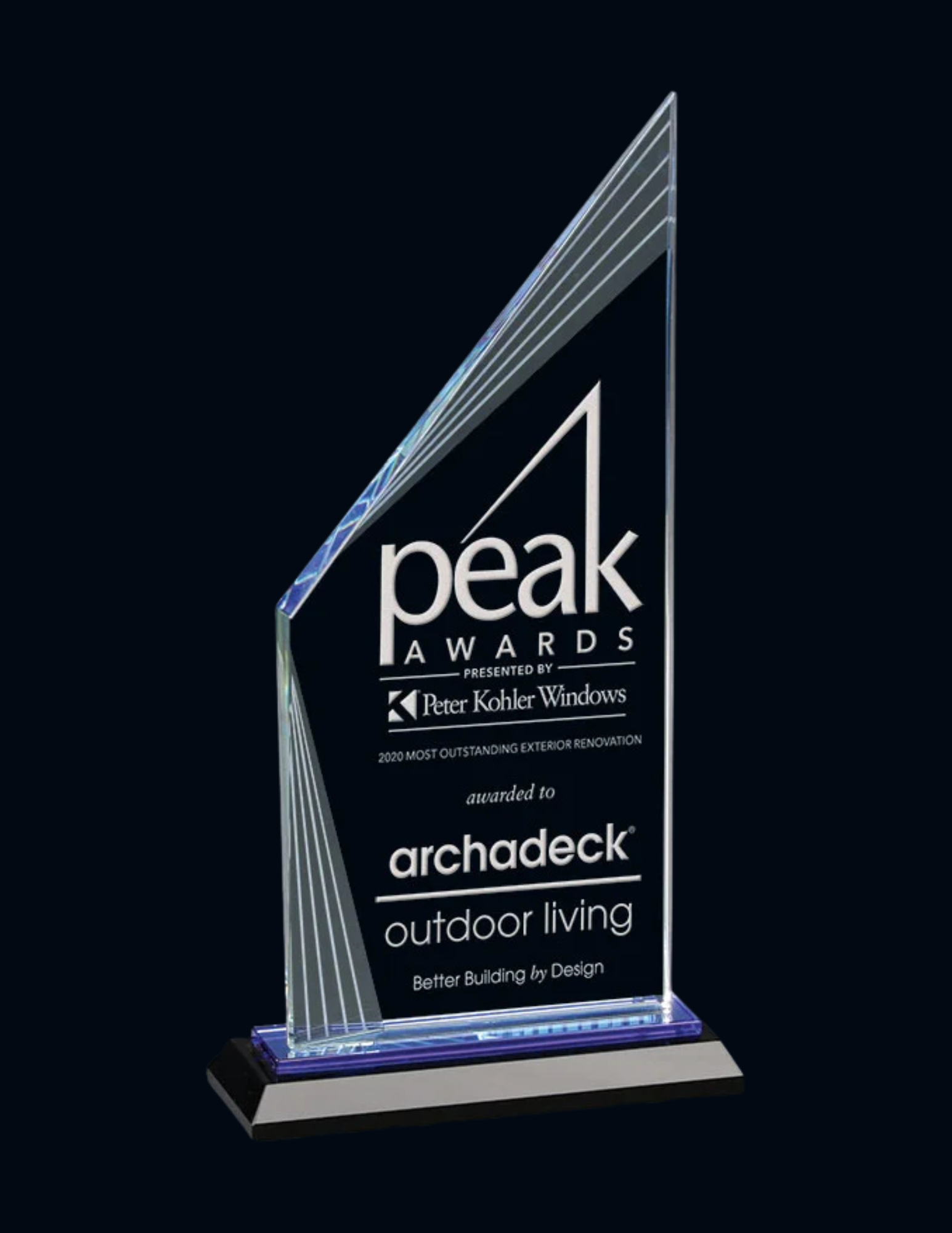 Key Largo Crystal Award- 2 Sizes (Includes Engraving)