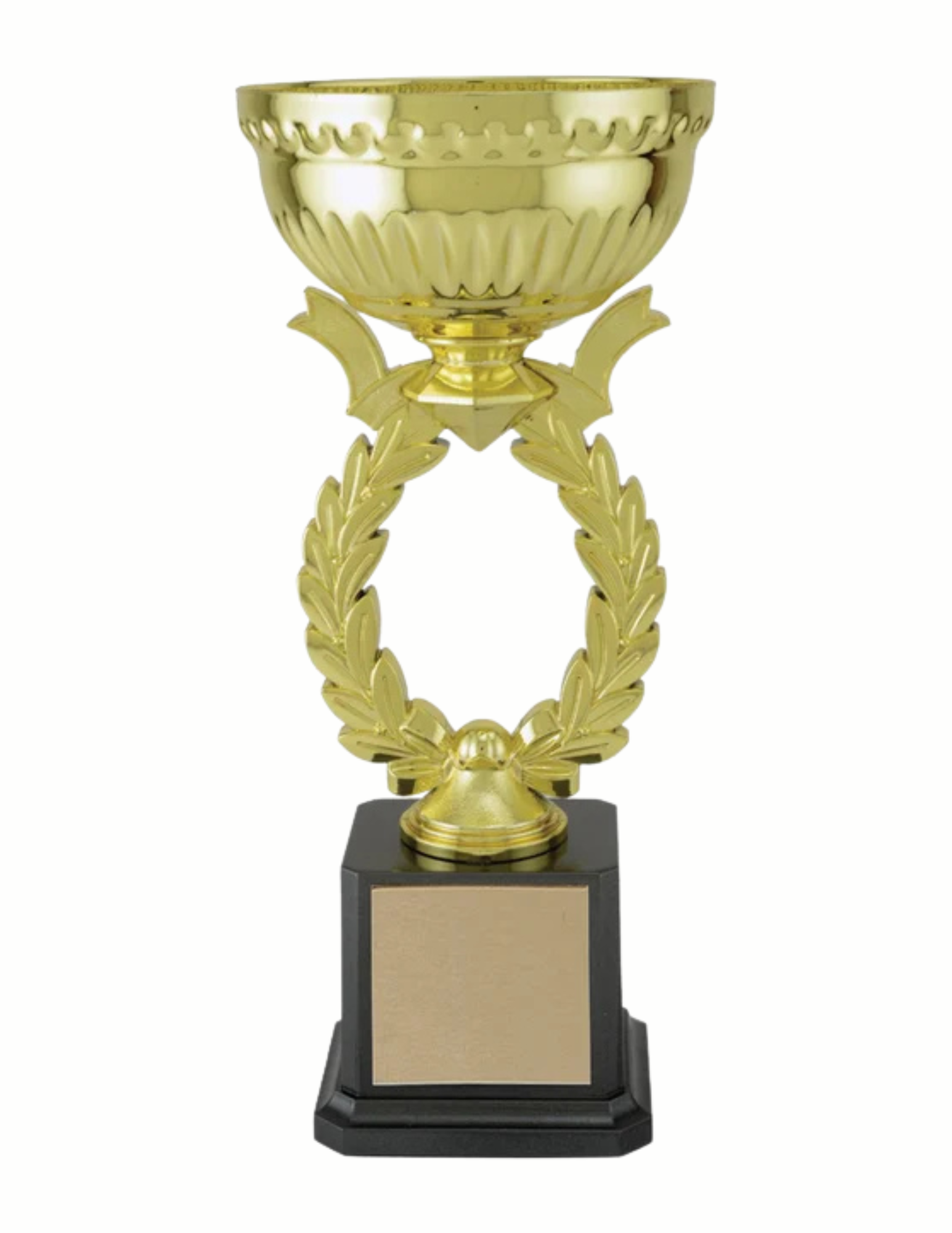 Gold Wreath Plastic Cup- 3 Sizes (Includes Engraving)