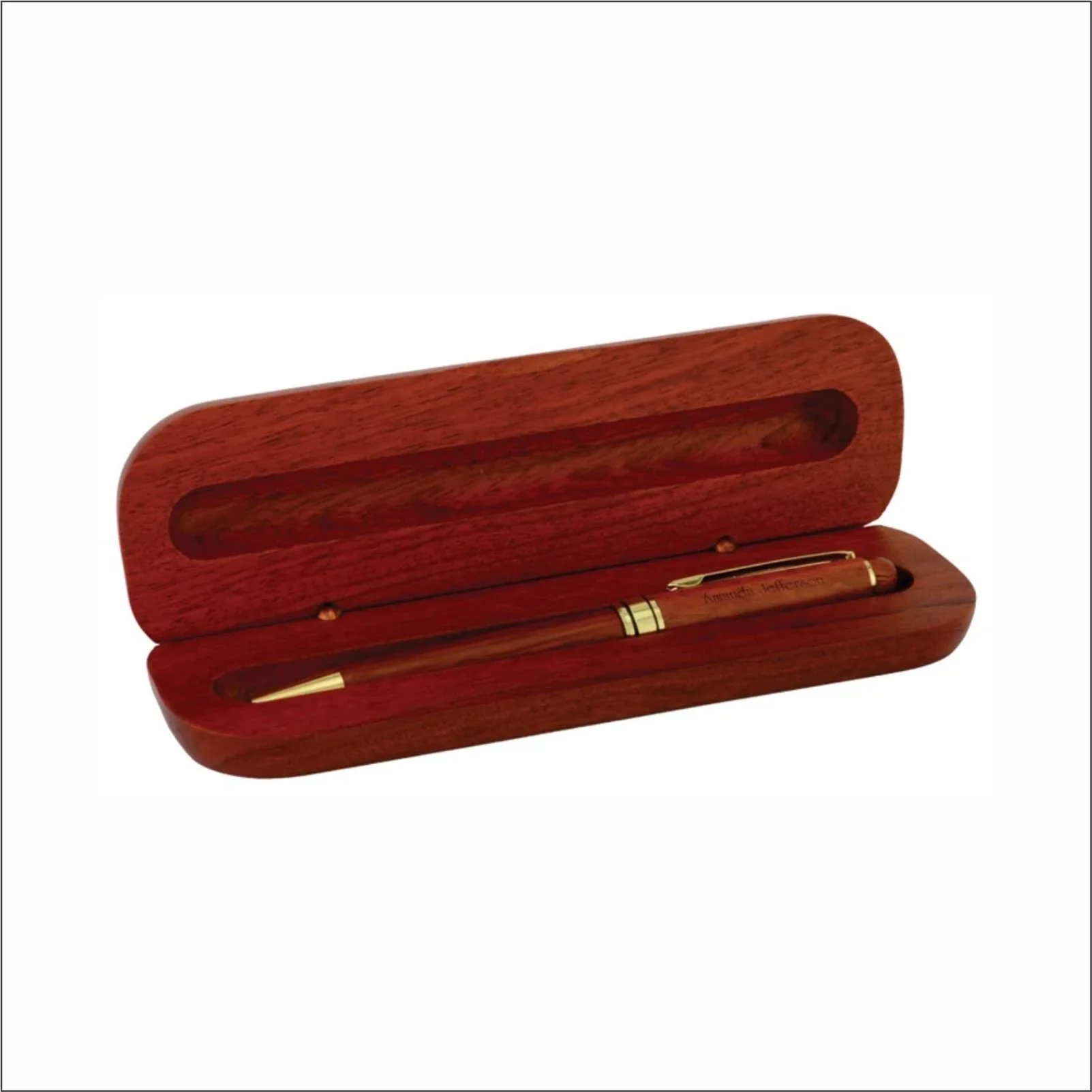 Single Rosewood Pen Box Set (Includes Engraving and Pen)