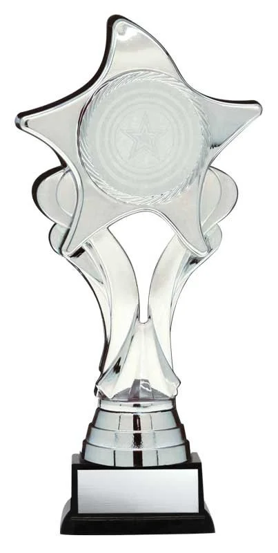 Silver Nova Star Custom Trophy-3 sizes (Includes Engraving)
