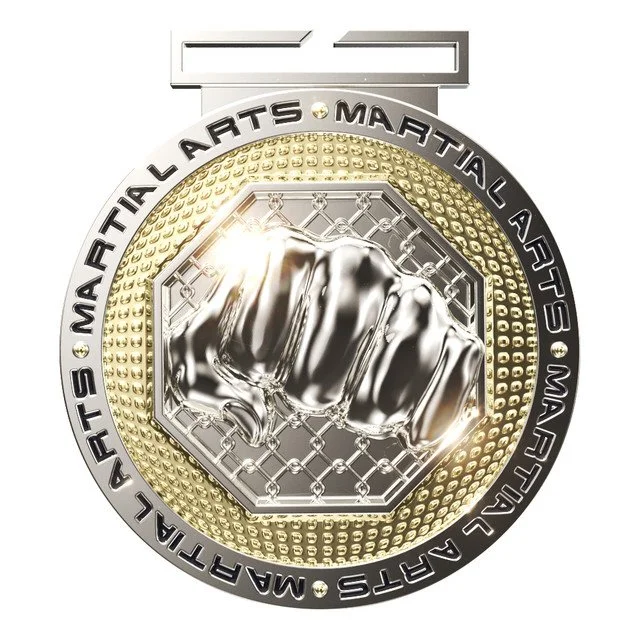 Dual Plated Martial Arts Medal 3" (Includes Ribbon)