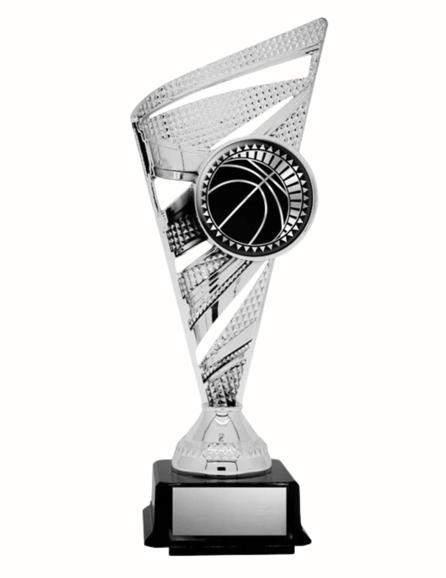 Solar Series Silver Basketball Trophy 9" (Includes Engraving)