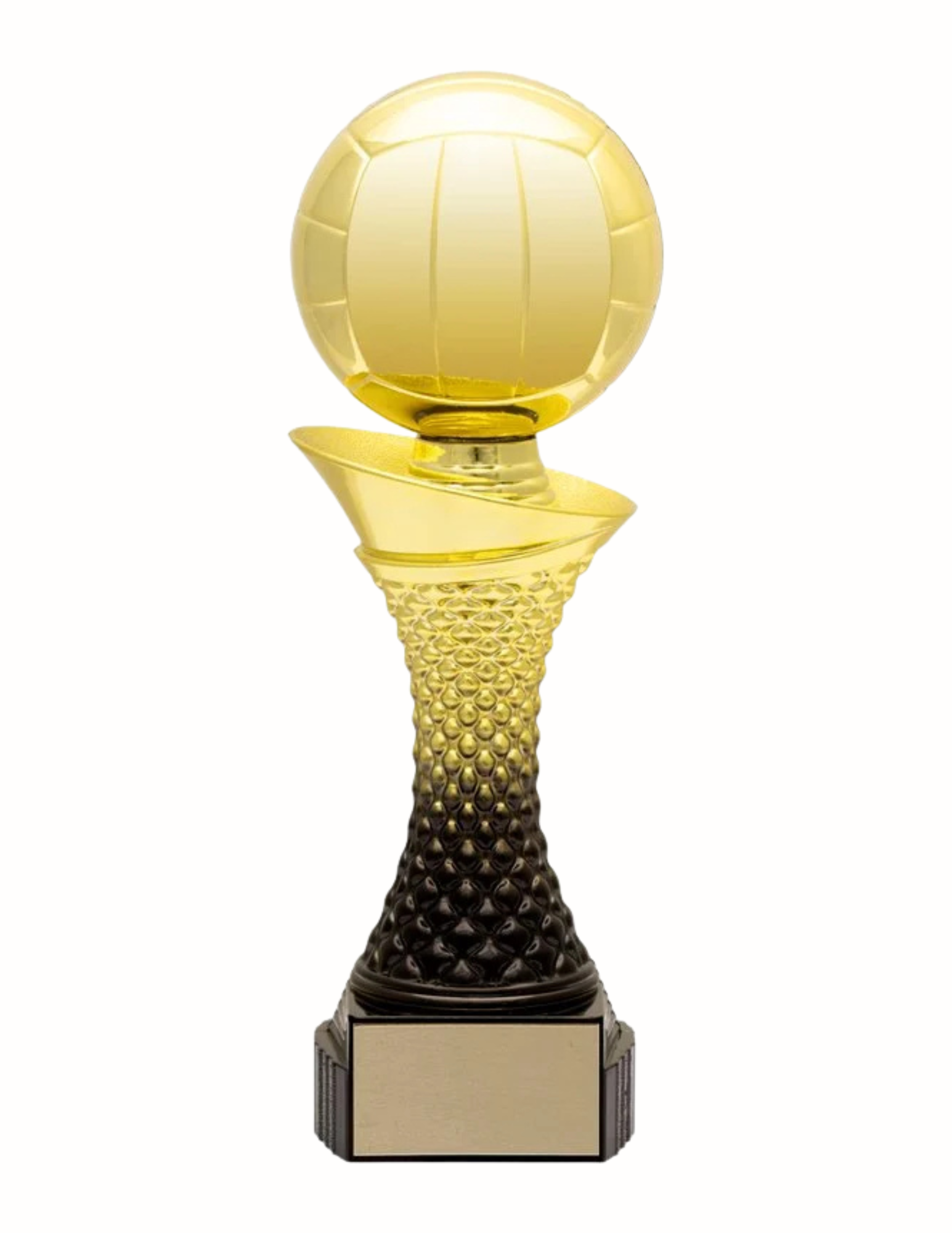 gold and black volleyball trophy