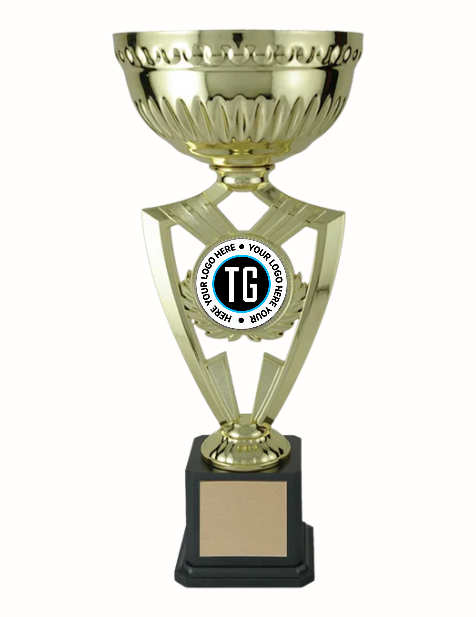 Victory Dance Cup Gold  2" insert- 5 Sizes (Includes Engraving)