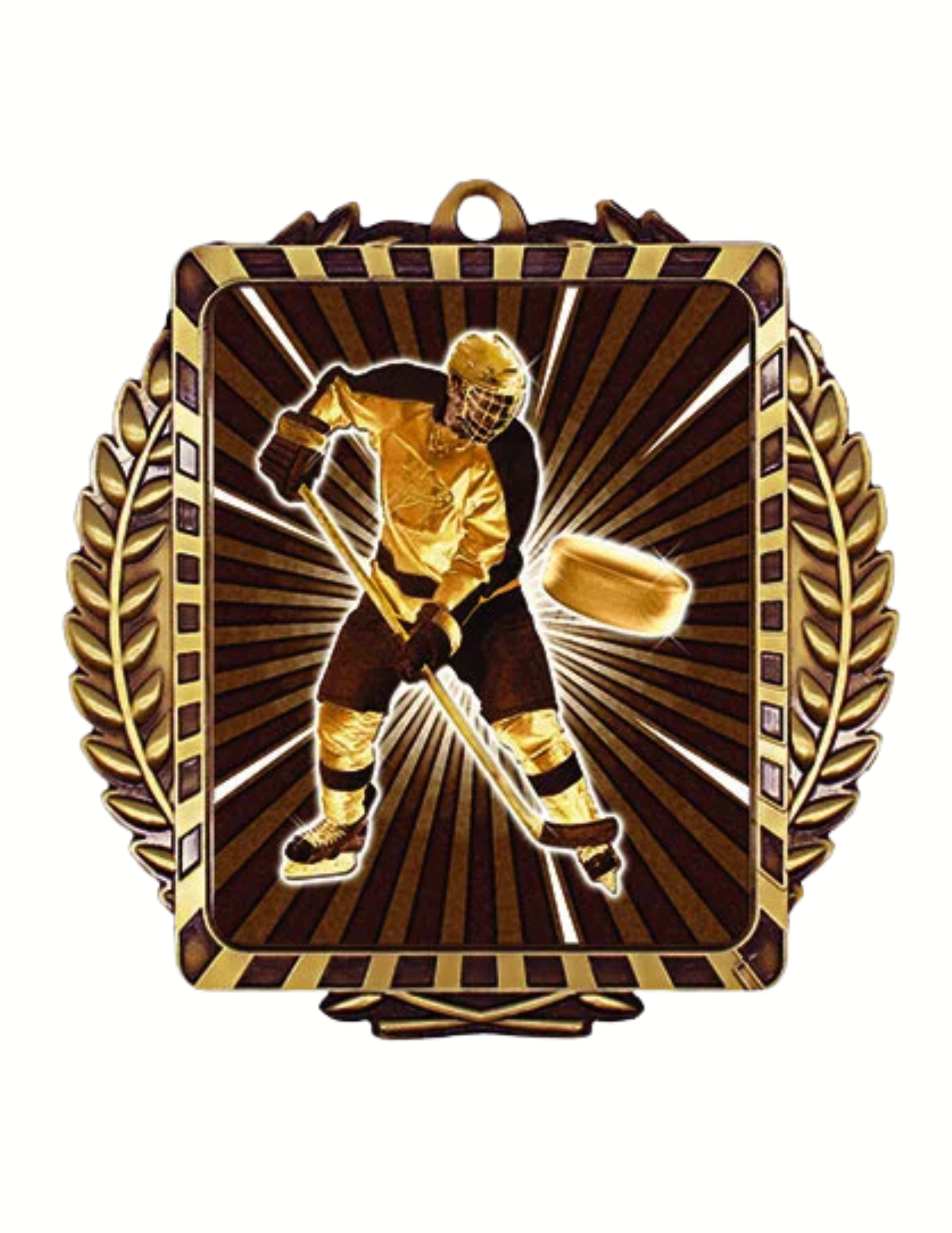 Lynx Hockey Player Medal 3.5" (Includes Ribbon)