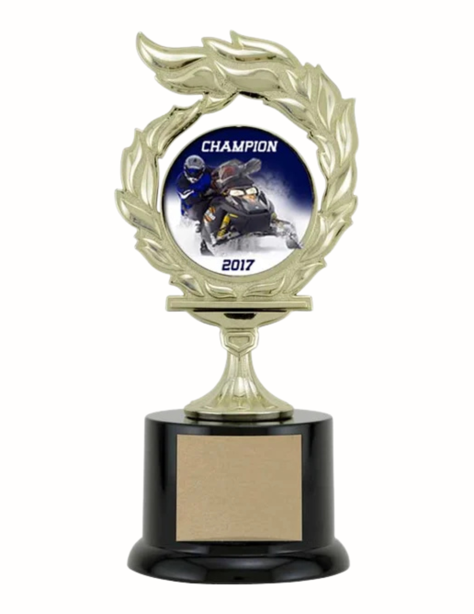 Wreath Snowmobile Trophy 7.75" (Includes Engraving)