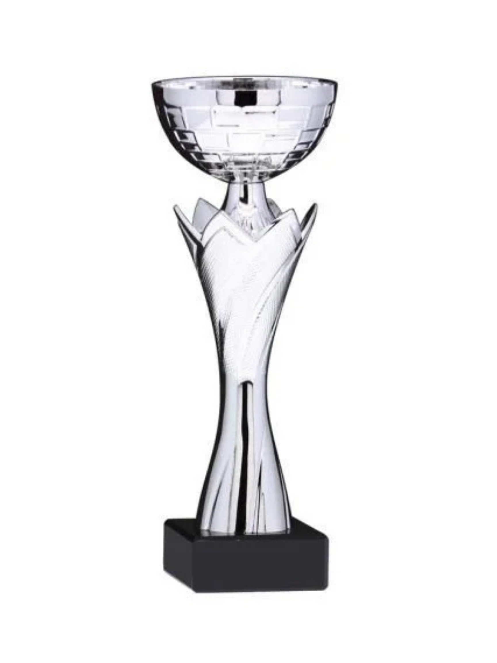 Silver Twist Trophy Cup- 3 Sizes (Includes Engraving)