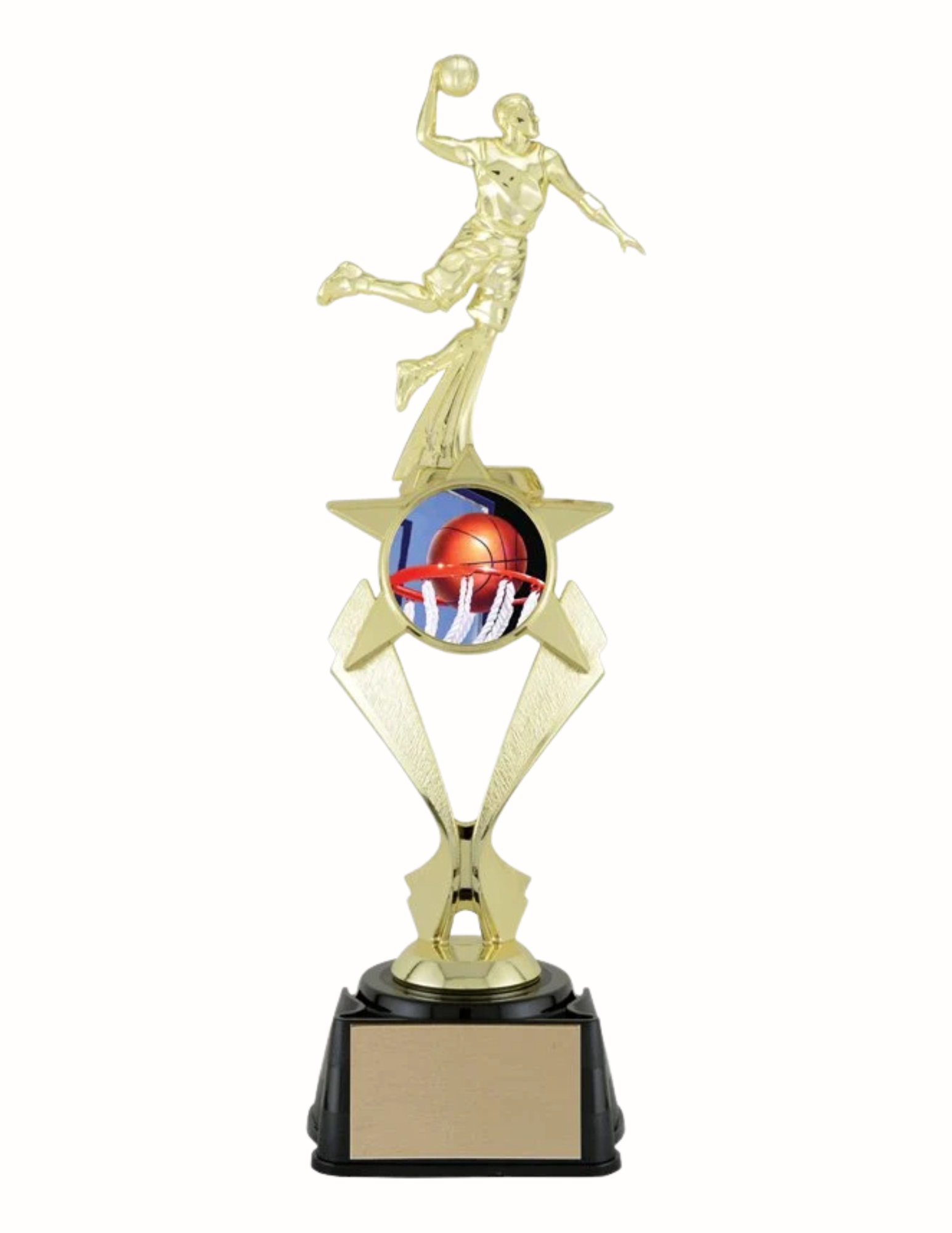 Bullseye Basketball Trophy 12" (Includes Engraving)