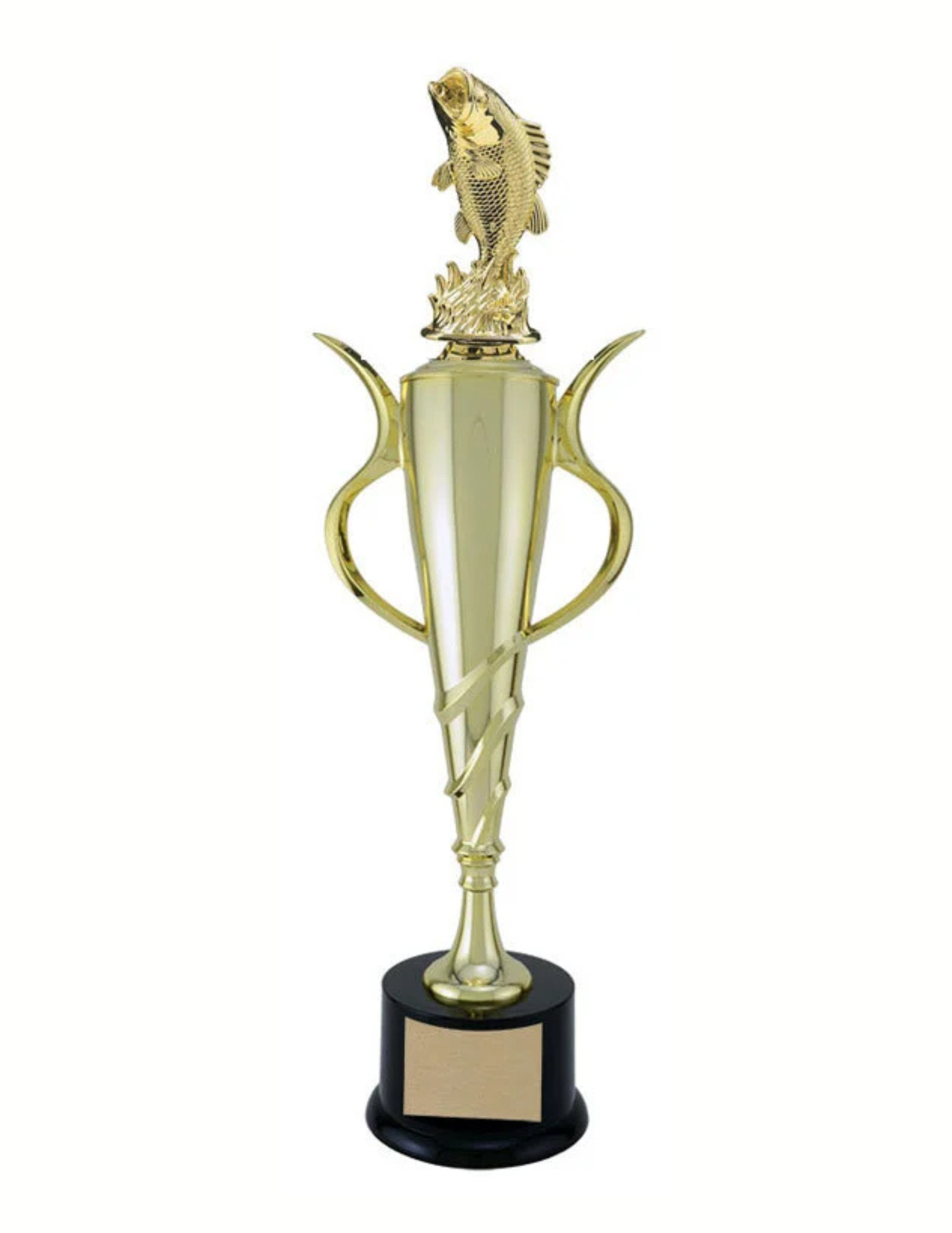 Spiral Cup Fishing Trophy- 4 Sizes (Includes Engraving)