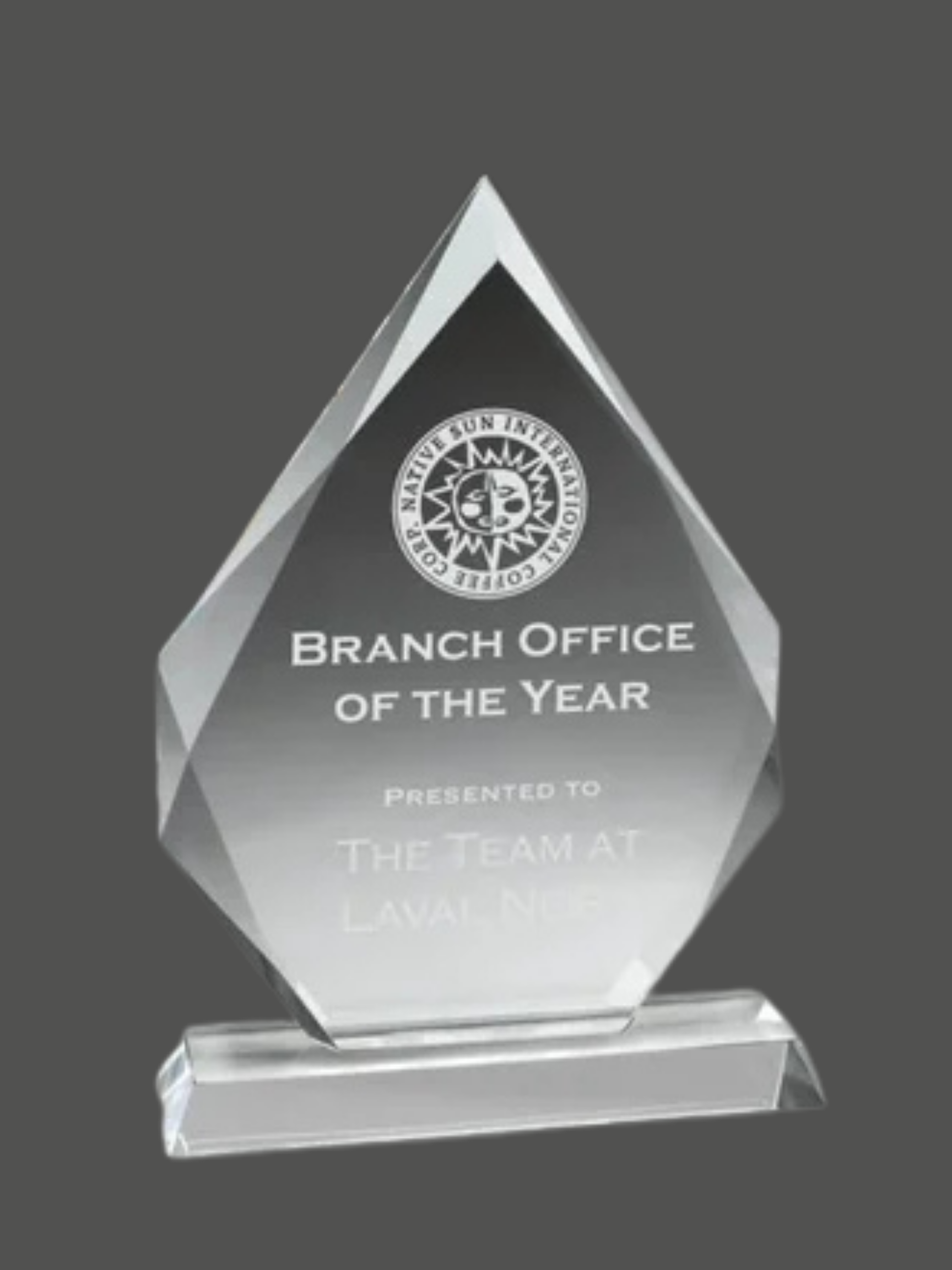 Crystal Arrowhead Award- 3 Sizes (Engraving Included)