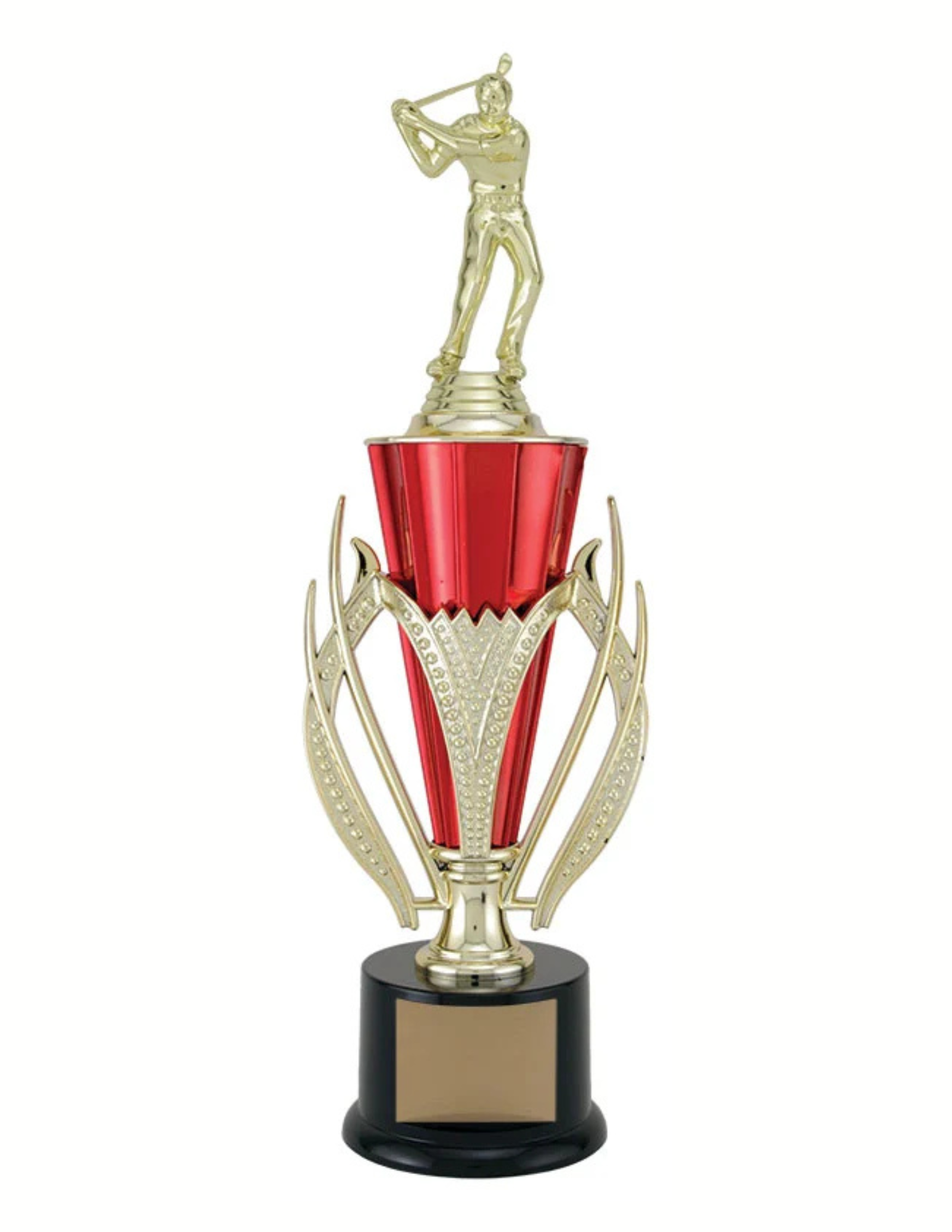 Vanguard Red Golf Trophy- 2 Sizes (Includes Engraving)