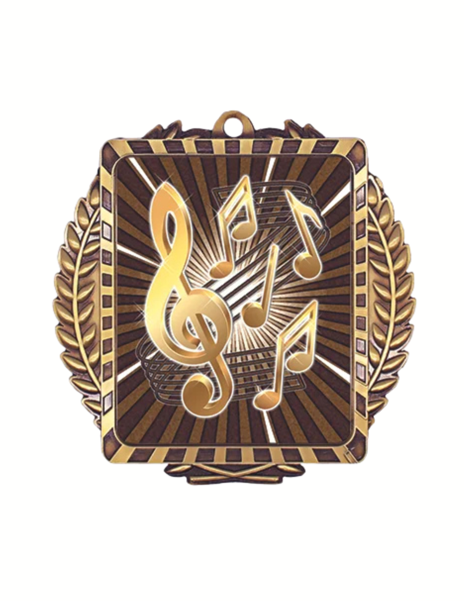 Lynx Music Medal 3.5" x 3.5" (Includes Ribbon)