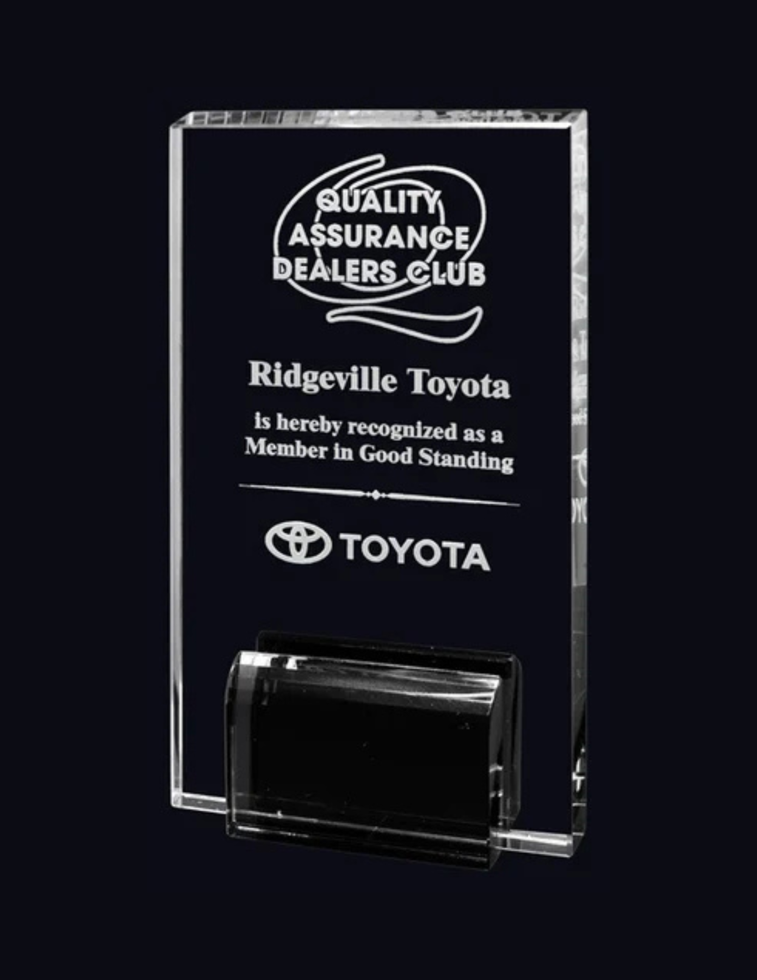Marquis Rectangle Crystal Award