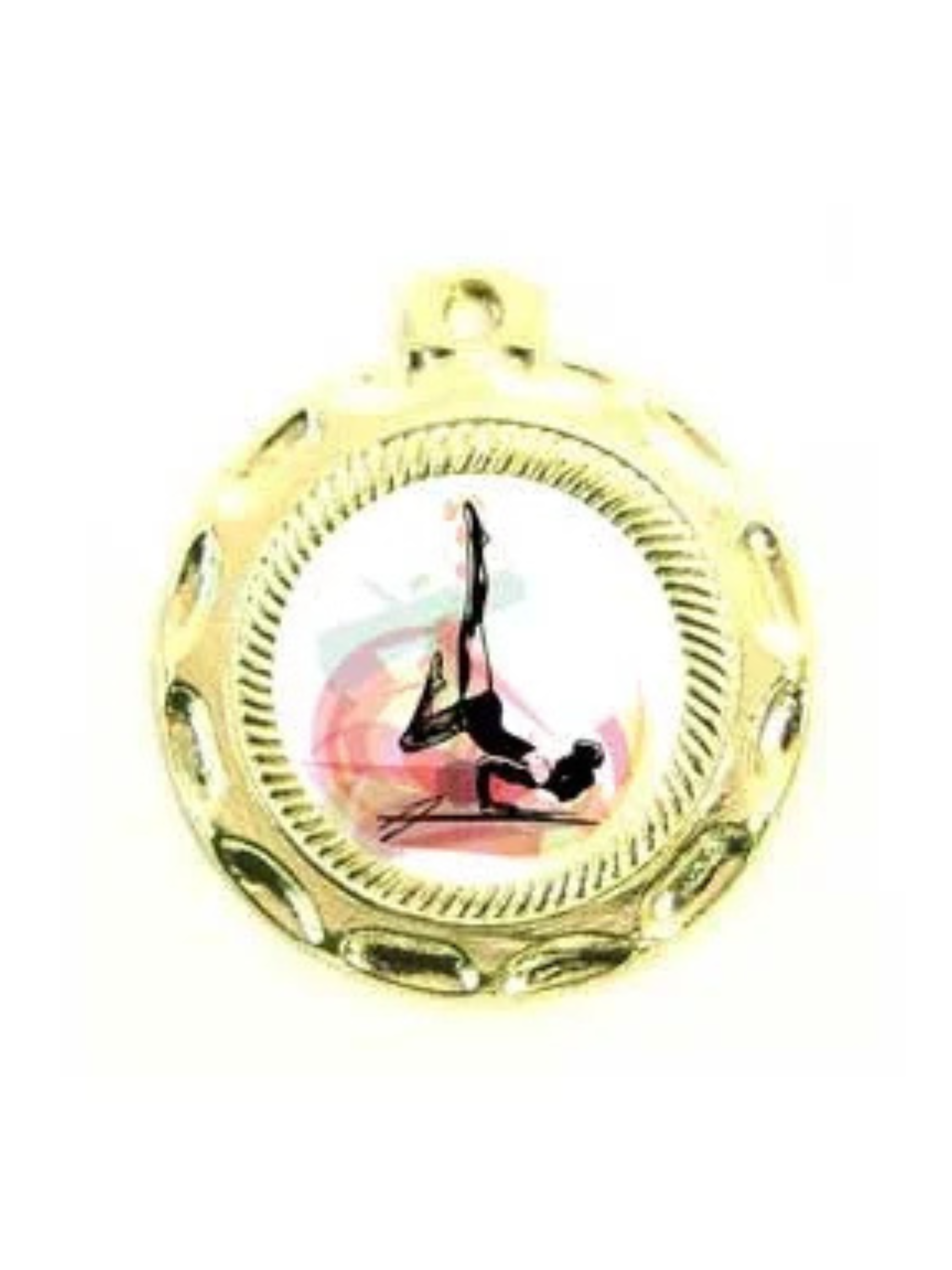 Fossil Shiny Gymnastics 1.75" Medal (Includes Ribbon)