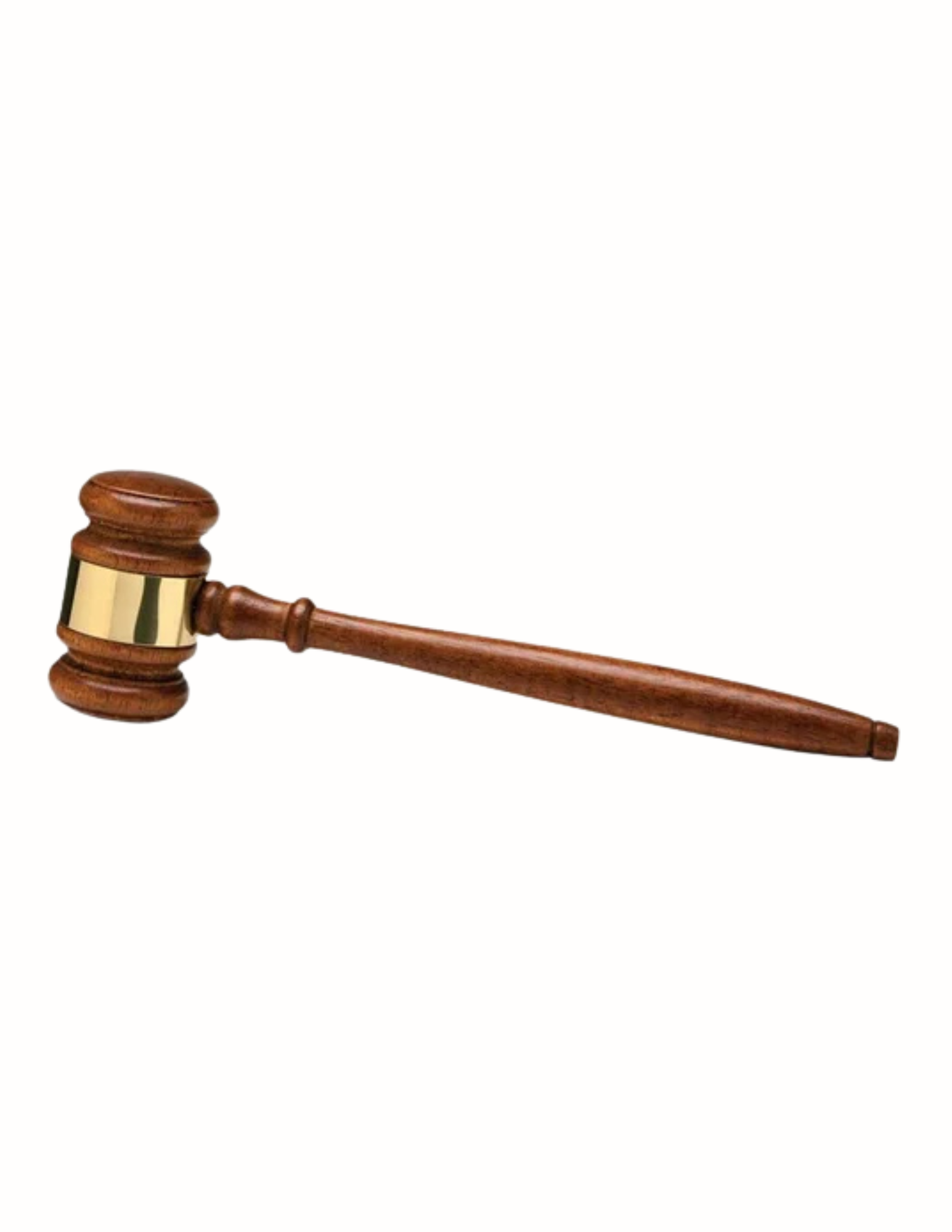 Walnut Gavel with Engraved Plate 10"