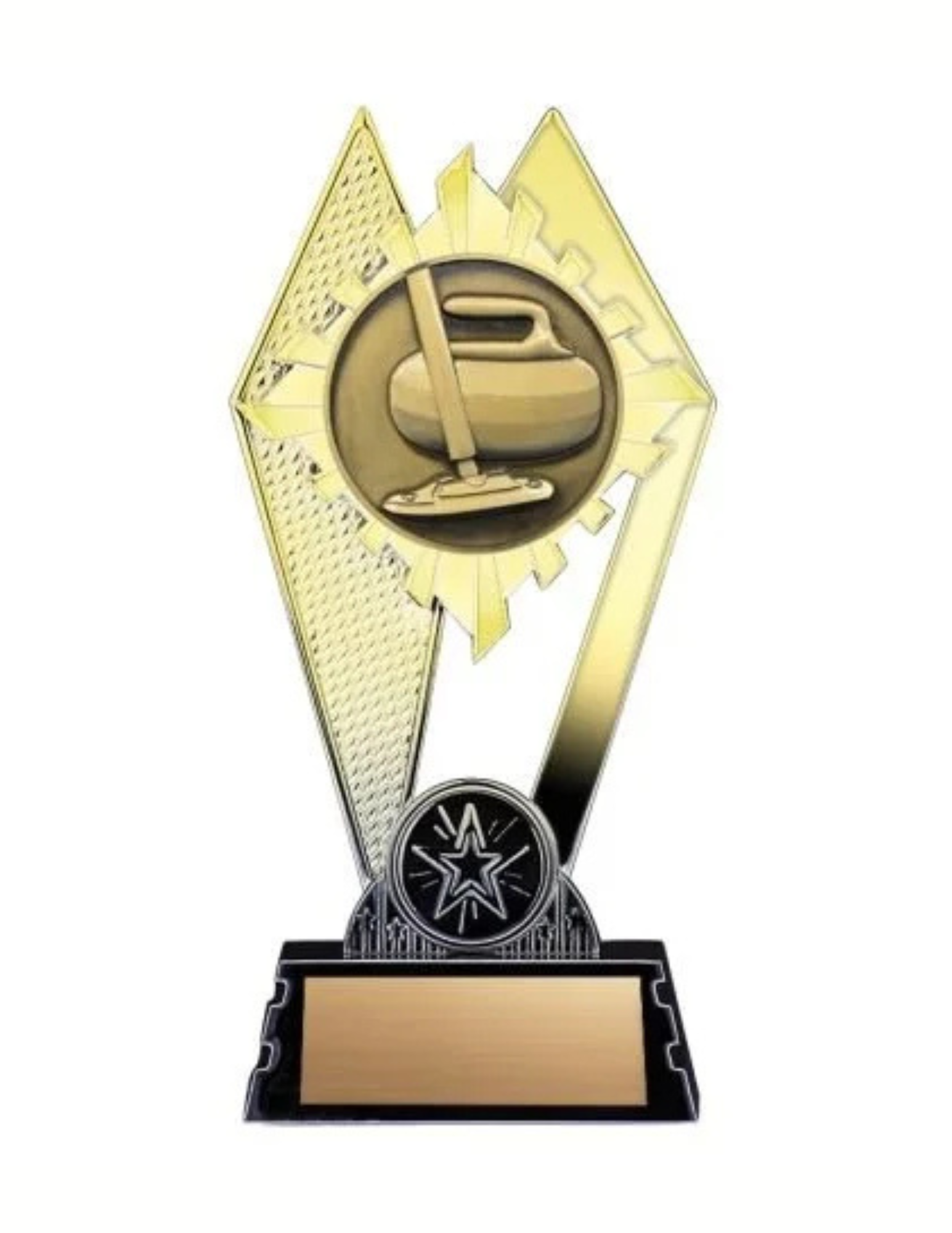 Citadel Curling Trophy- 2 Finishes, 3 Sizes (Includes Engraving)