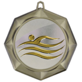 3" Octagon Swimming (Includes Ribbon)