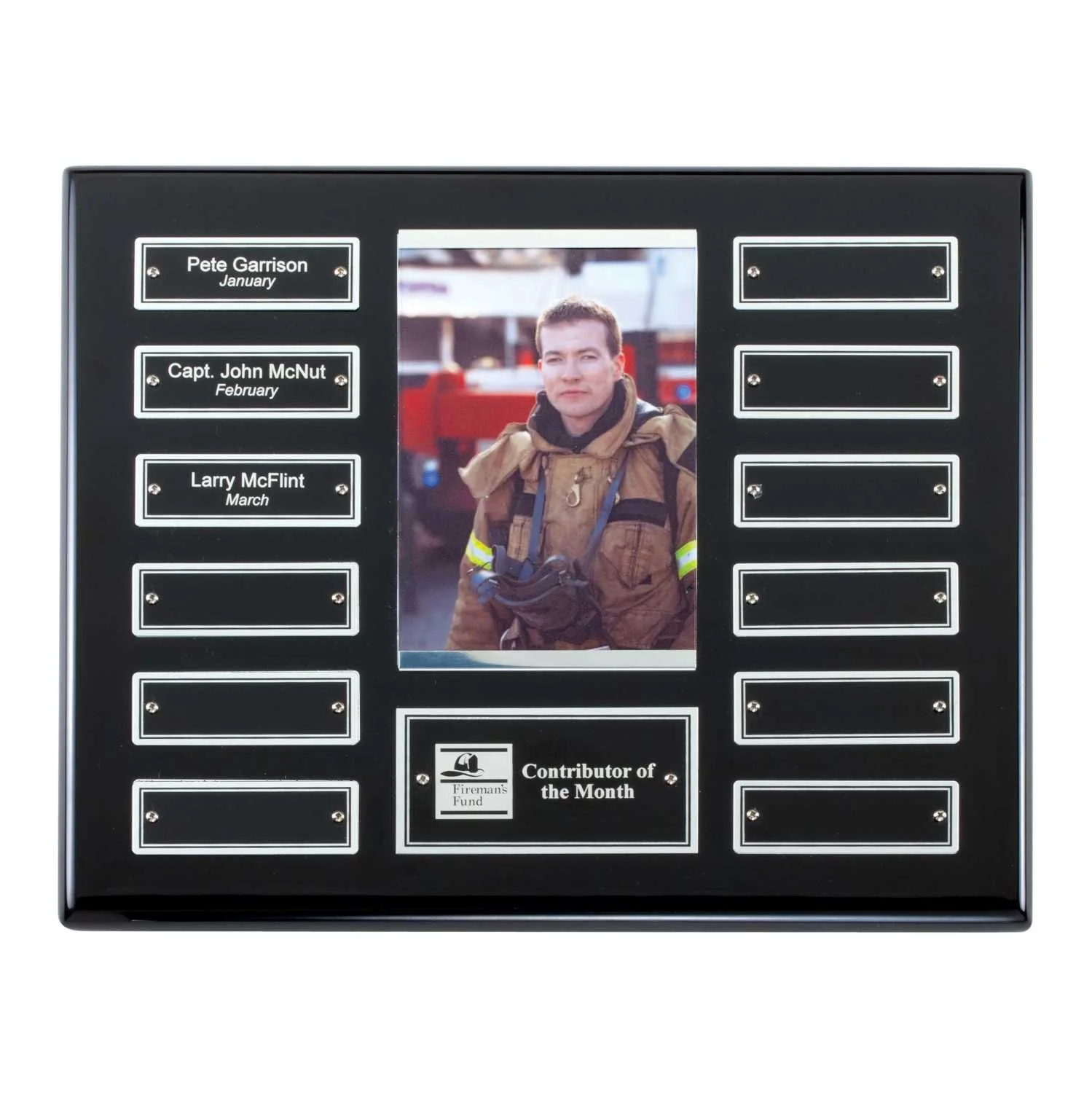 Ebony Perpetual Plaque 10.5x13" (Includes Header- 2 Custom Options)