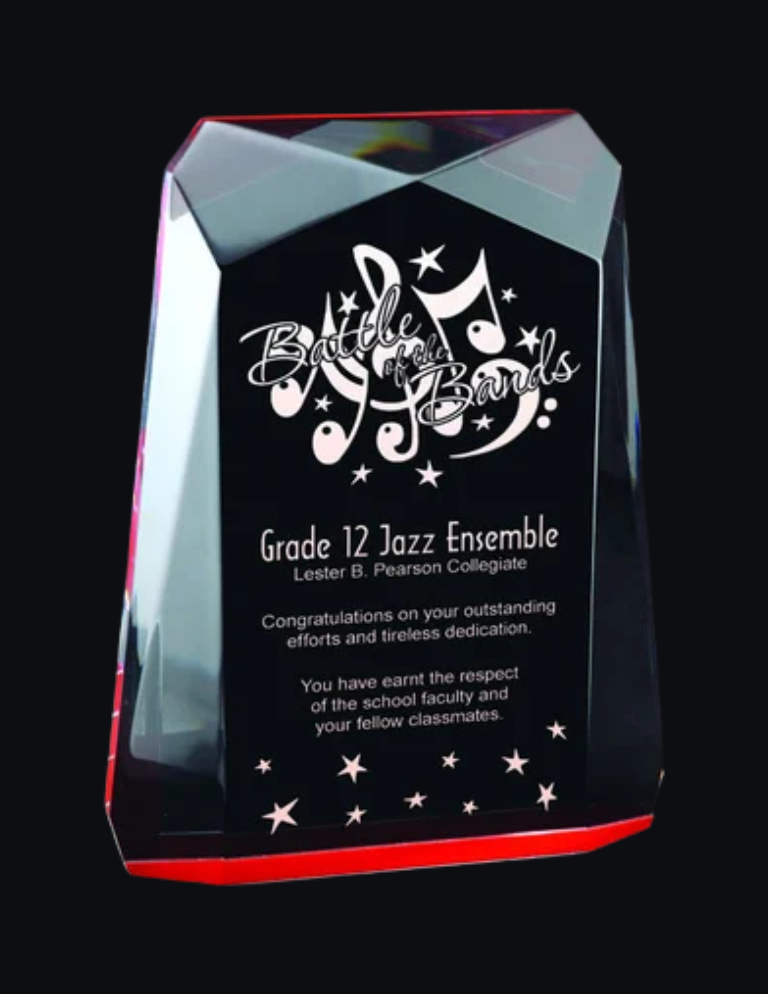 Traverse Radiant Acrylic Award 3 Sizes, 3 Colors (2 Custom Options)