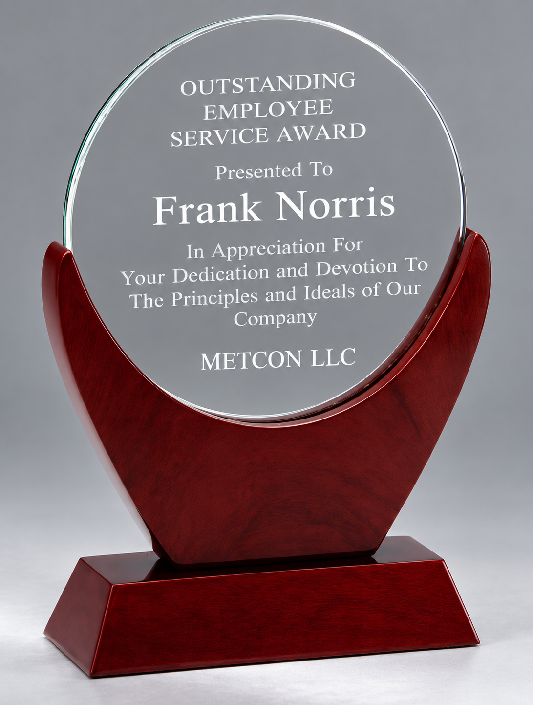 Staff Recognition Award  7" (Incudes Engraving)