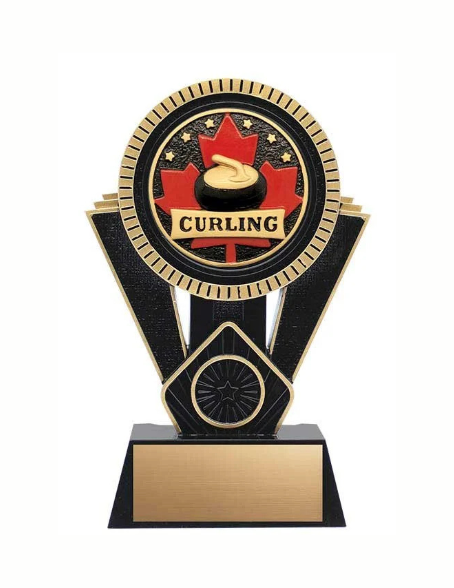 Patriot Series Curling Resin trophy- 4 Sizes (Includes Engraving)