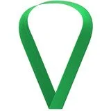 Green Sewn Through Ribbon for Medals