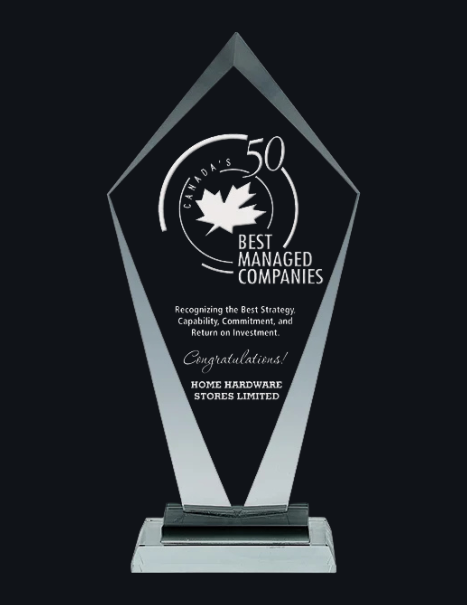 Astana Glass Award- 3 Sizes (Includes Engraving)
