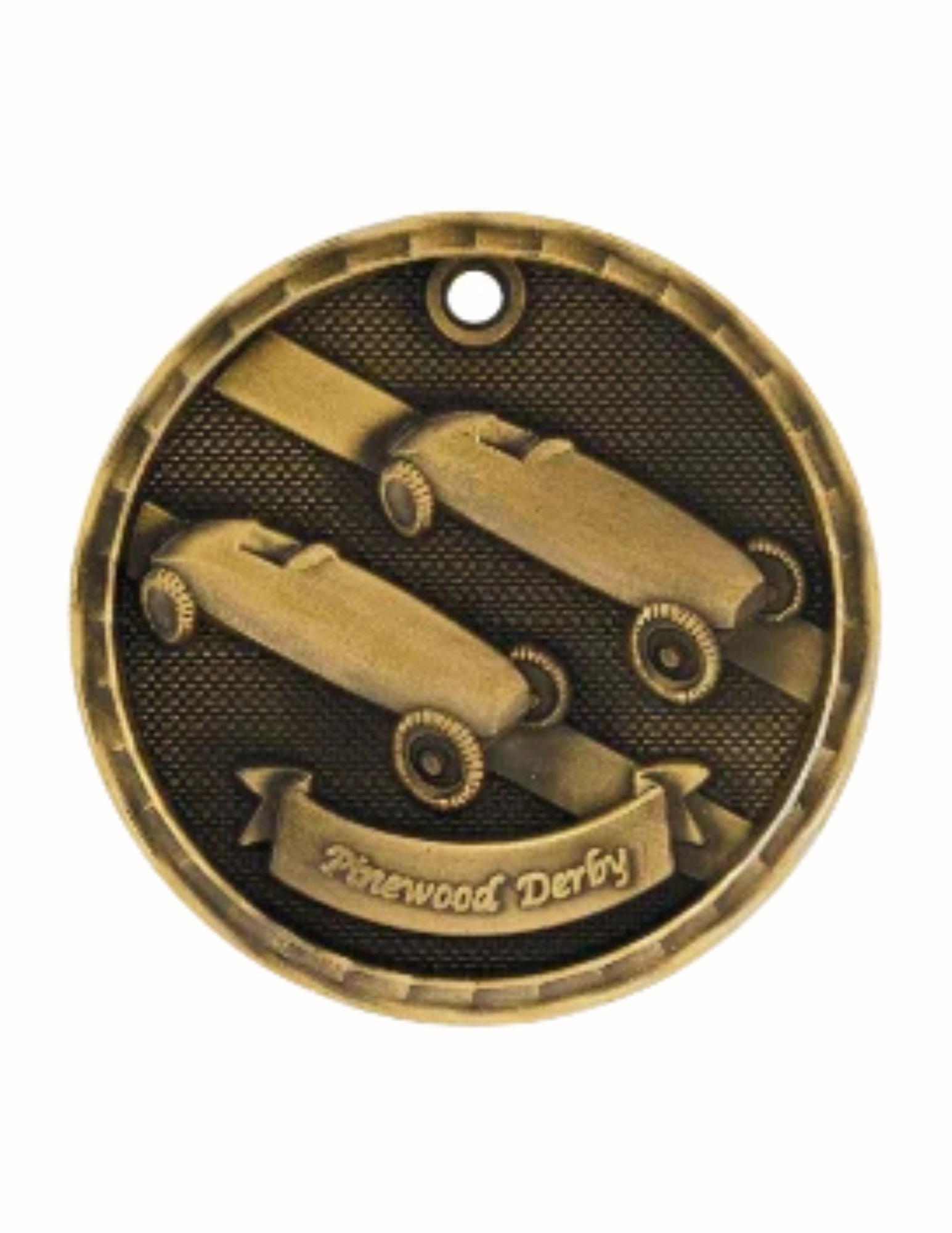 Antique Pinewood Derby Medal