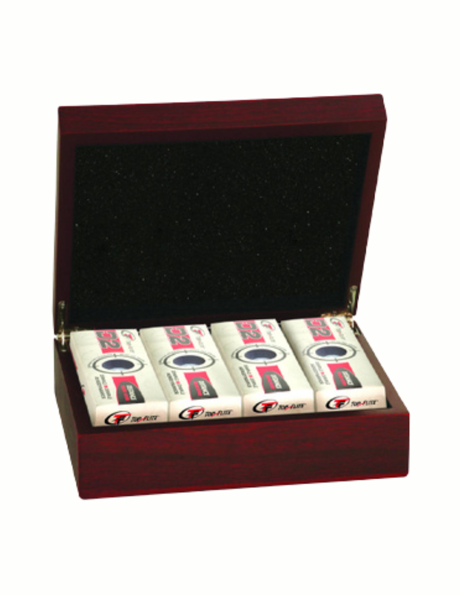 Rosewood Finish Golf Ball Case- Case Size 7.75" x 6" (Includes Engraving)